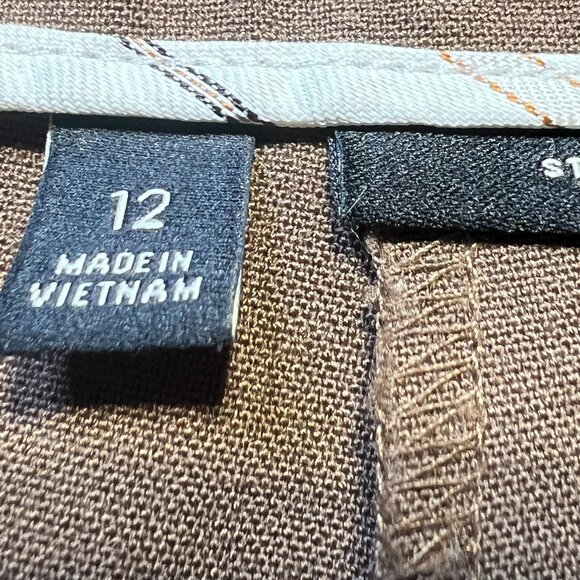 🤎Talbots Brown Tapered Pants – Size 12 Coastal Grandma Minimalist Classic💐 - Picture 5 of 12